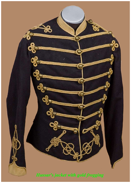 Hussar's Jacket with gold frogging